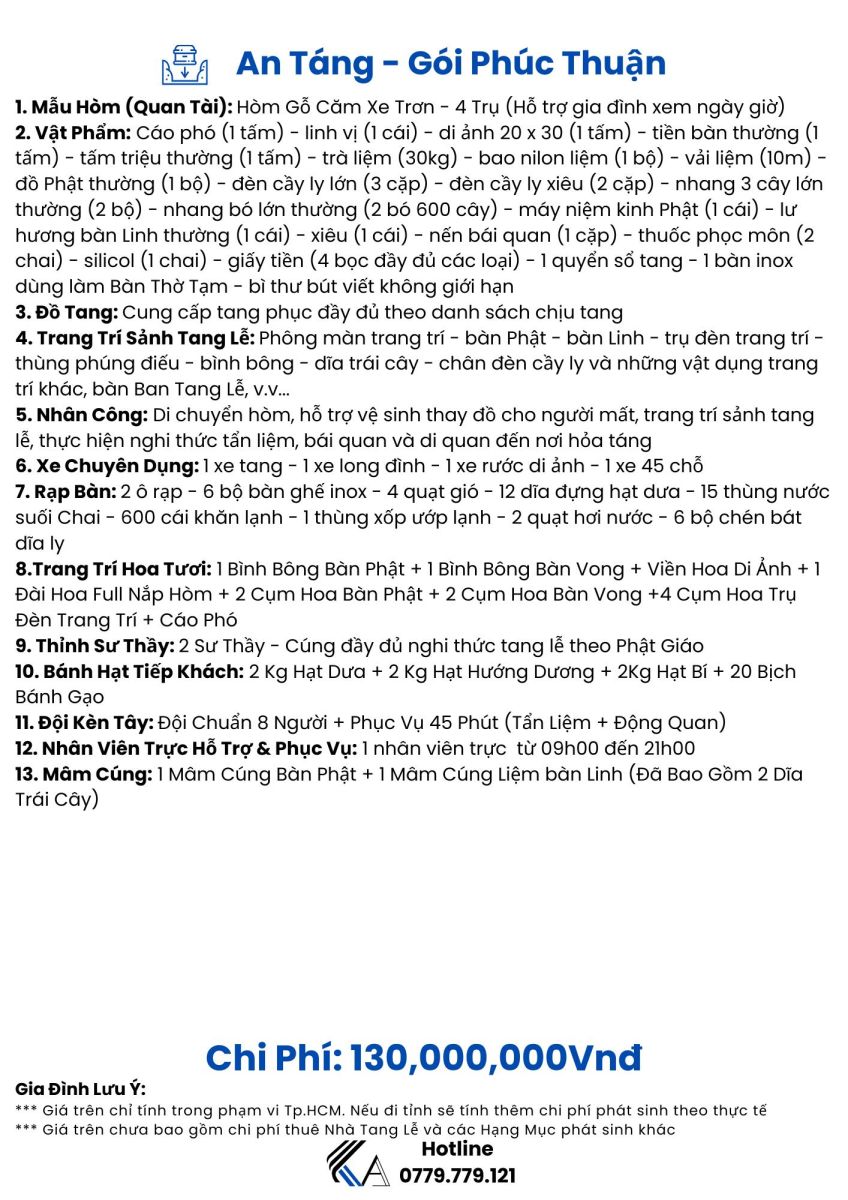 gói chôn 130 triệu